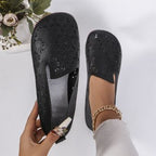 Damen Riemchen-Pantoletten mit luftiger Blumenperforation R&B