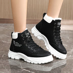 Damen gefütterte High-Top Stiefel mit robustem Profil und rutschfester Sohle R&B