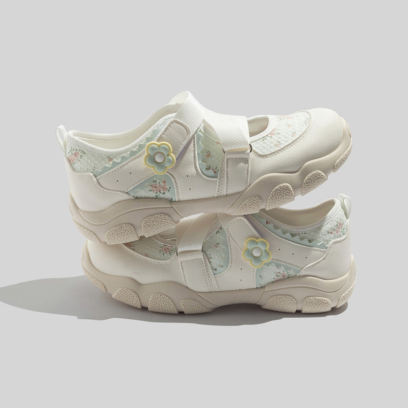 Damen Sportliche Sandalen mit floralen Akzenten
