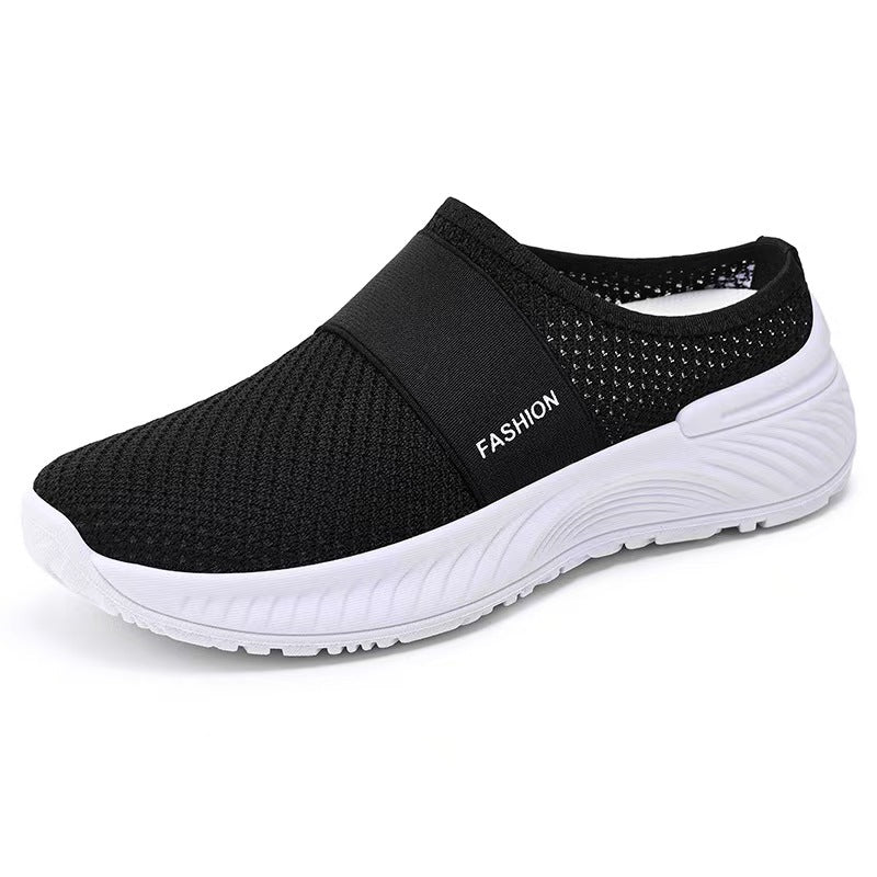 Damen Bequeme Slip-On Freizeitschuhe mit elastischem Riemen R&B