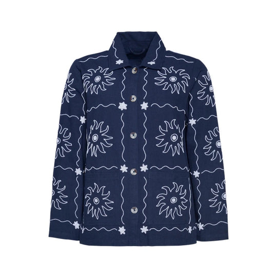 Damen Bomberjacke mit floralem Print und Knopfverschluss R&B