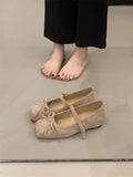 Damen elegante Ballerinas mit dekorativen Schleifen und komfortablem Riemchen R&B