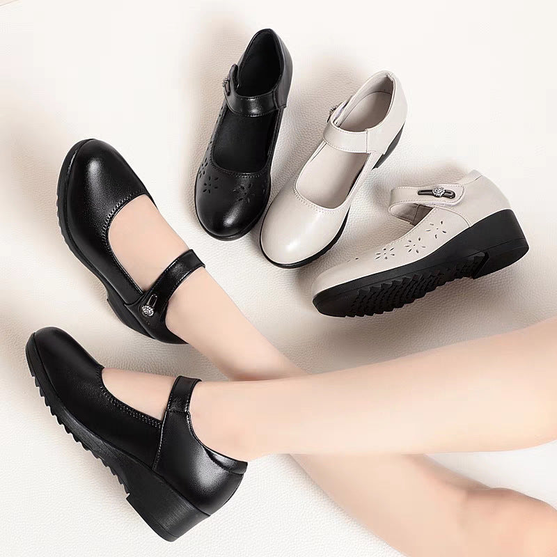 Damen Komfortable und elegante Mary Jane Schuhe mit modischem Riemen R&B