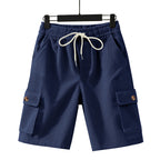 Herren nan Cord-Cargo-Shorts mit elastischem Tunnelzugbund, aufgesetzten Cargotaschen und weichem Baumwollmix R&B