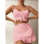 Damen Crop-Top und Rock Set R&B