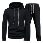 Herren Fitness-Hoodie und Jogginghose Set mit strukturiertem Design R&B