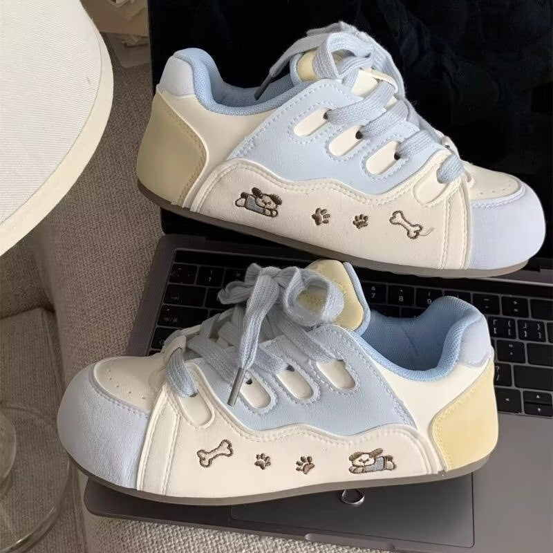 Damen sportliche Sneakers mit verspielten Tiermotiven R&B