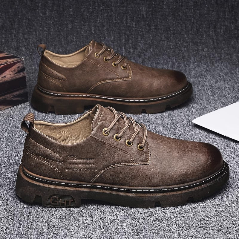 Herren Schnürschuhe aus hochwertigem Leder mit rutschfester Sohle R&B