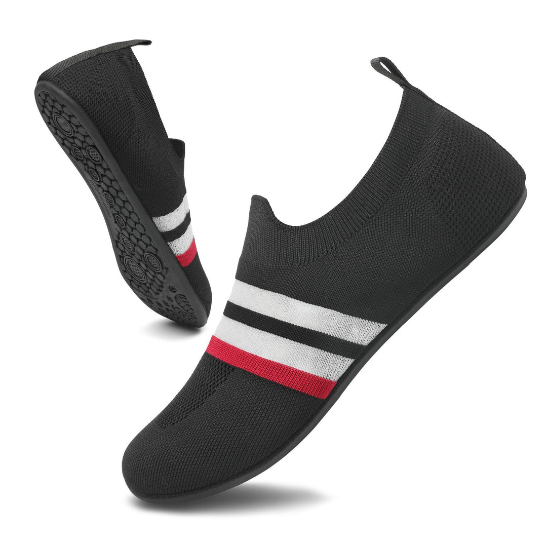 Damen nan ultra-flexibler Strick-Ballerina mit sockenähnlichem Schaft, elastischem Einstieg und rutschfester Flexsohle R&B