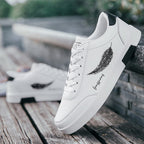 Damen Modische Sneakers mit stilvollem Federdesign und komfortabler Dämpfung R&B