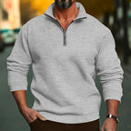 Herren Freizeit-Hoodie mit Reißverschluss und elastischen Bündchen R&B