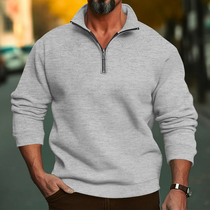 Herren Freizeit-Hoodie mit Reißverschluss und elastischen Bündchen R&B
