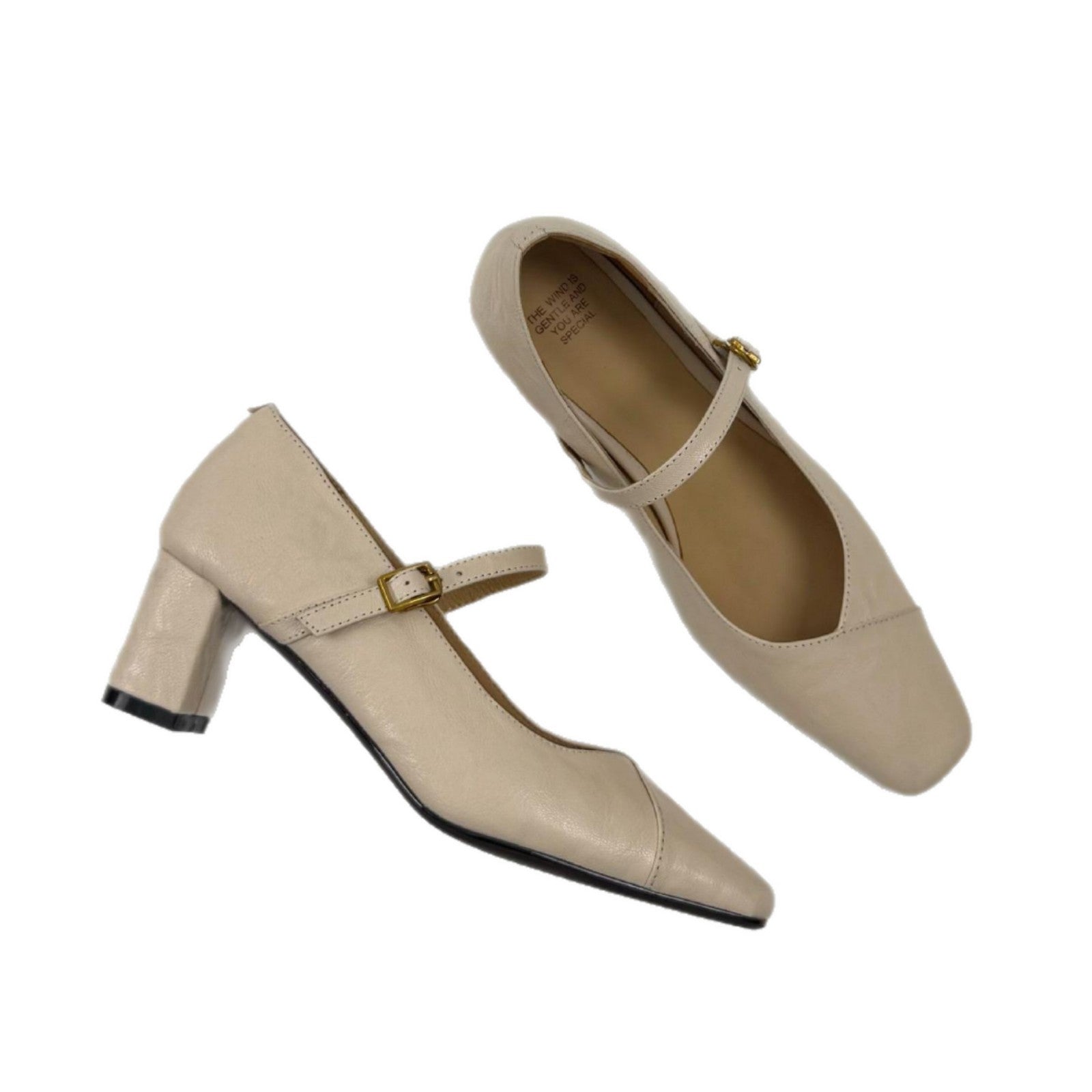 Damen Elegante Slingback-Pumps aus hochwertigem Leder mit komfortablem Blockabsatz
