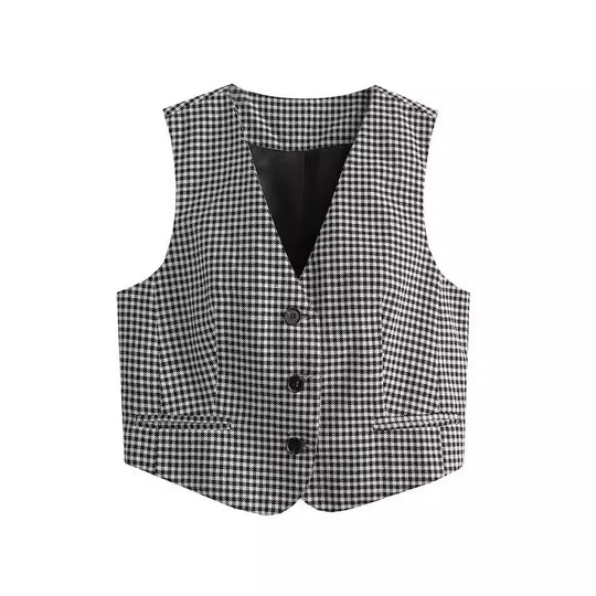 Damen Elegante Taillierte Weste R&B