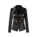 R&B | Croc-Stil Faux-Leder Mantel