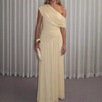 Damen Elegantes Wickel-Maxikleid mit asymmetrischem Schnitt und hochwertigem Jersey R&B