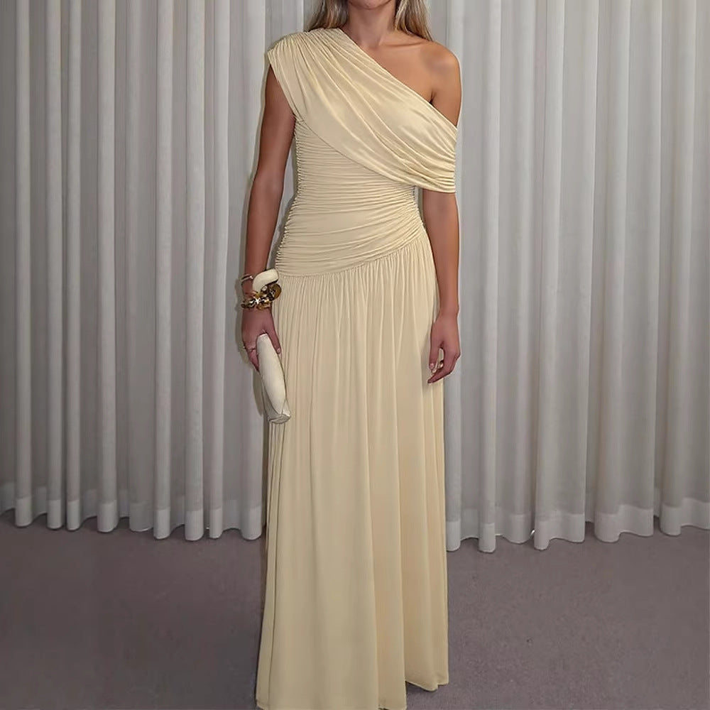 Damen Elegantes Wickel-Maxikleid mit asymmetrischem Schnitt und hochwertigem Jersey R&B