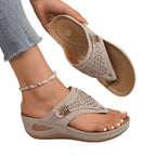 Damen Bequeme Zehentrenner mit modischem Lochmuster und ergonomischer Sohle R&B