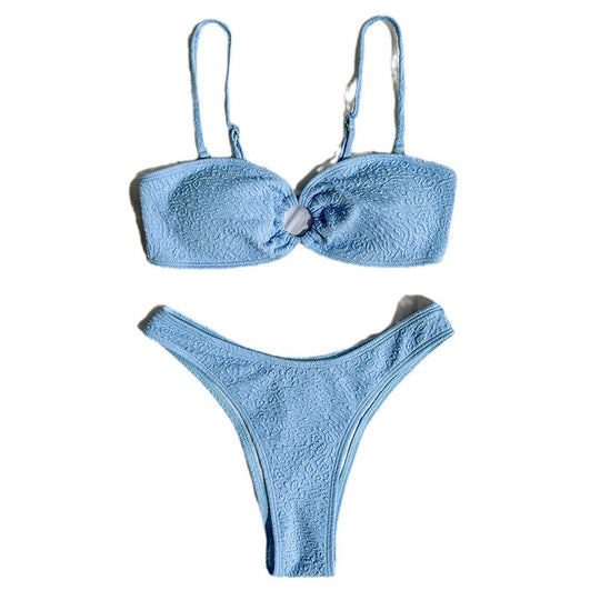 Damen Bandeau-Bikini mit strukturiertem Gewebe R&B