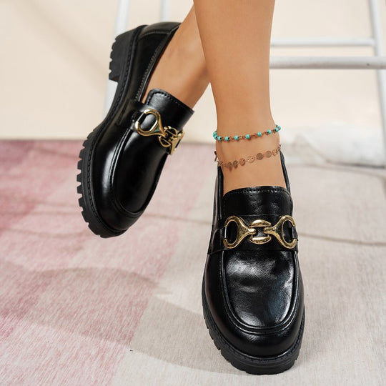 Damen Elegante Mokassins mit modischen Metallakzenten R&B