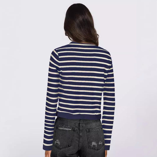 Damen gestreifte Kurzjacke R&B