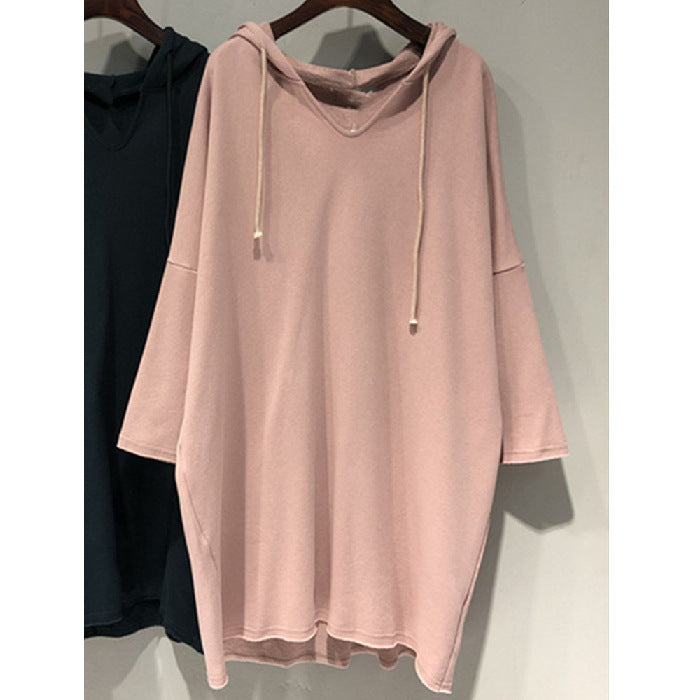 Damen Hoodie-Kleid mit großzügigem Schnitt und Kapuze R&B