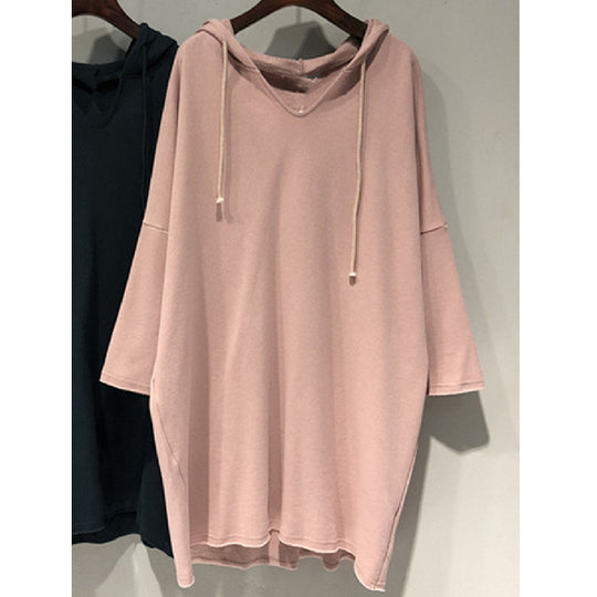 Damen Hoodie-Kleid mit großzügigem Schnitt und Kapuze R&B