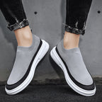 Damen Modische Slip-On Sneakers mit elastischem Strickobermaterial