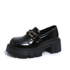 Damen Chunky Loafers mit metallischem Akzent und robustem Blockabsatz R&B