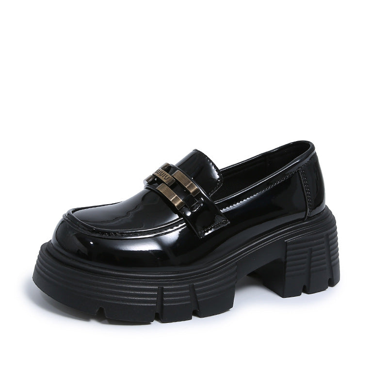 Damen Chunky Loafers mit metallischem Akzent und robustem Blockabsatz R&B