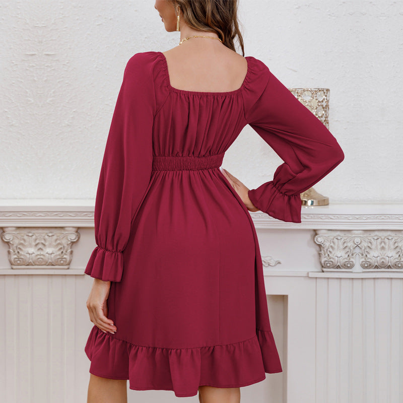 Damen Kleid mit innovativem Rüschendesign und schmeichelnder Silhouette R&B