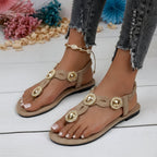 Damen Elegante Zehentrenner-Sandalen mit glitzernden Strass-Applikationen und bequemer Fußbettung R&B