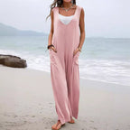 Damen Bequemer Sommeroverall mit weitem Schnitt und praktischen Taschen R&B
