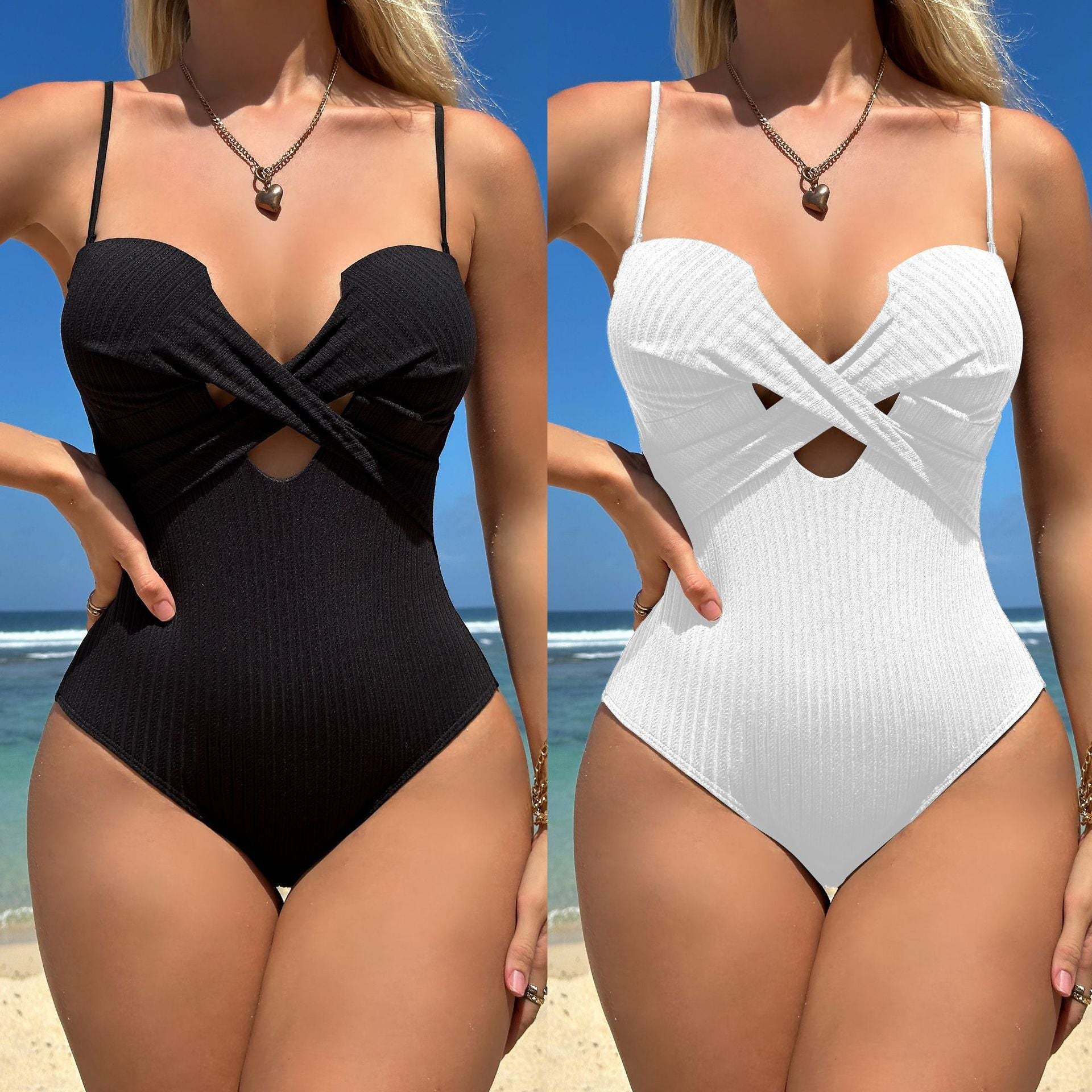 Damen Einteiler-Badeanzug mit aufregenden Cut-Outs und raffiniertem Design R&B