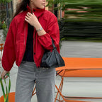 Damen Sportliche Jacke mit elegantem Rüschensaum