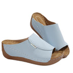 Damen Wedge-Pantoletten mit modischem Riemendesign und komfortablem Fußbett R&B