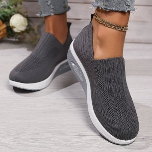Damen Sportliche Slip-On Sneakers mit atmungsaktiver Oberstruktur R&B