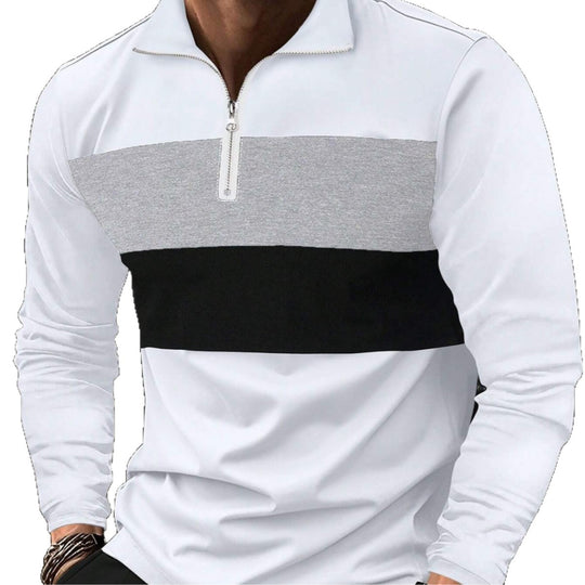 Herren Freizeitpullover mit modernem Reißverschluss R&B