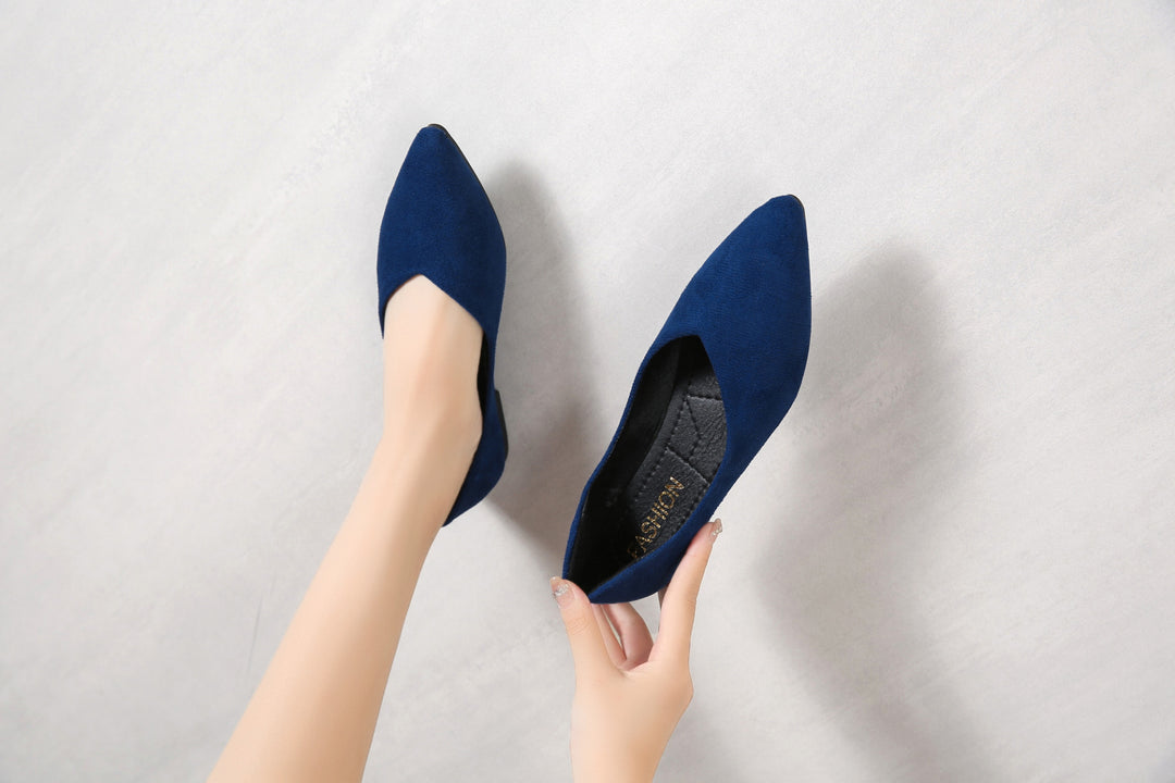 Damen Ballerinas im eleganten, minimalistischen Design mit spitzer Zehenpartie R&B