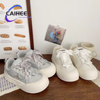 Damen Sportliche Sneakers mit modischem Design und dicker Laufsohle