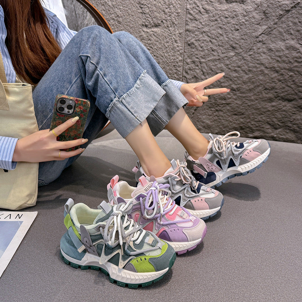 Damen sportliche Sneakers mit atmungsaktiver Obermaterialstruktur und rutschfester Sohle R&B
