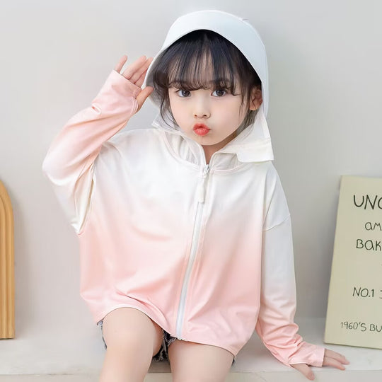 Mädchen funktionale UV-Schutzjacke mit Kapuze R&B