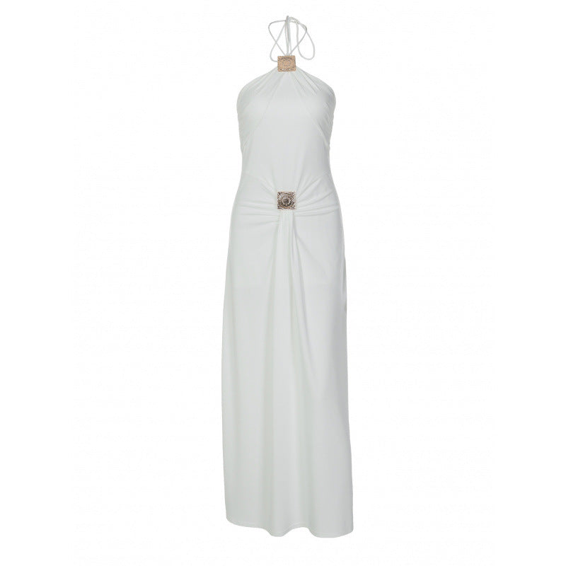 Damen Elegantes Abendkleid mit Neckholder-Design und figurbetonter Silhouette R&B
