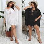 Damen eleganter Häkel-Strandponcho R&B
