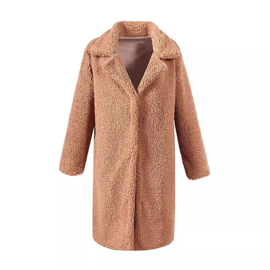 Damen Kuscheliger Teddy-Mantel R&B