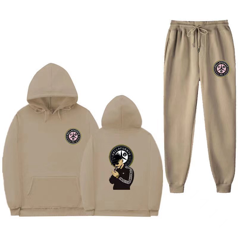 Damen Set aus Kapuzenpullover und Jogginghose mit einzigartigem Druck R&B