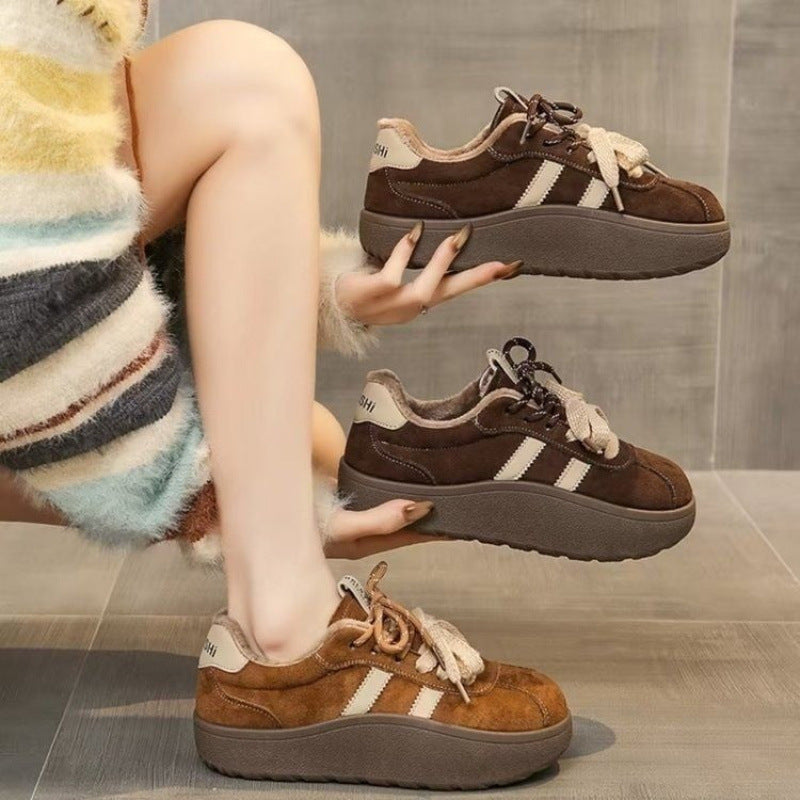 Damen Bequemliche Sneakers mit weichem Innenfutter und modischer Schnürung R&B