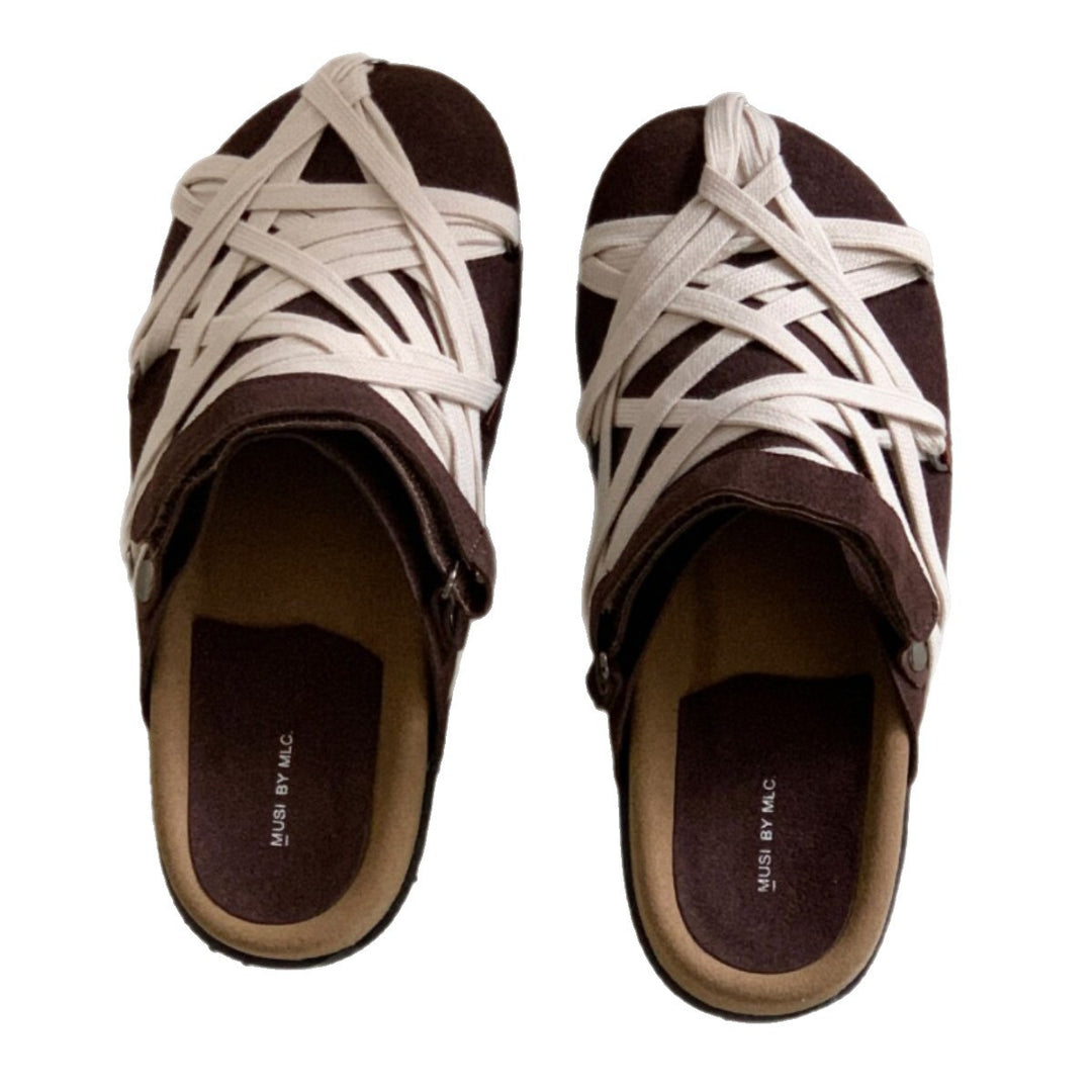 Damen Clogs mit geflochtenem Design und komfortablem Fußbett R&B