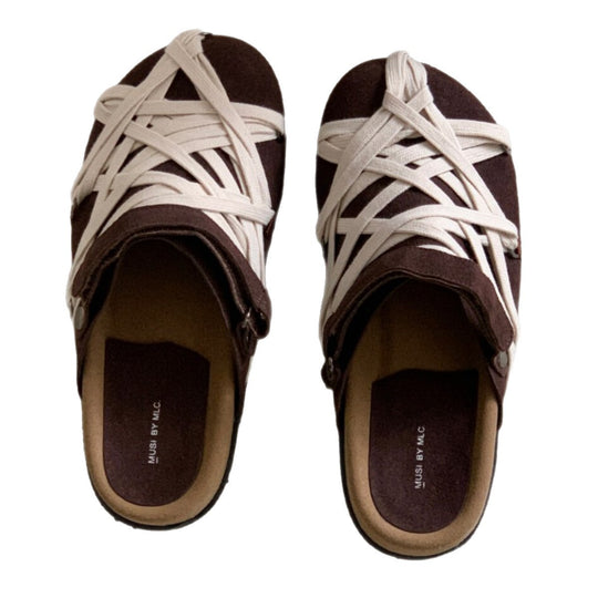 Damen Clogs mit geflochtenem Design und komfortablem Fußbett R&B