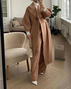 R&B | Langer Trenchcoat für Damen - Reverskragen
